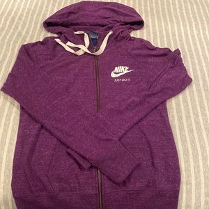 Purple Nike zip up hoodie